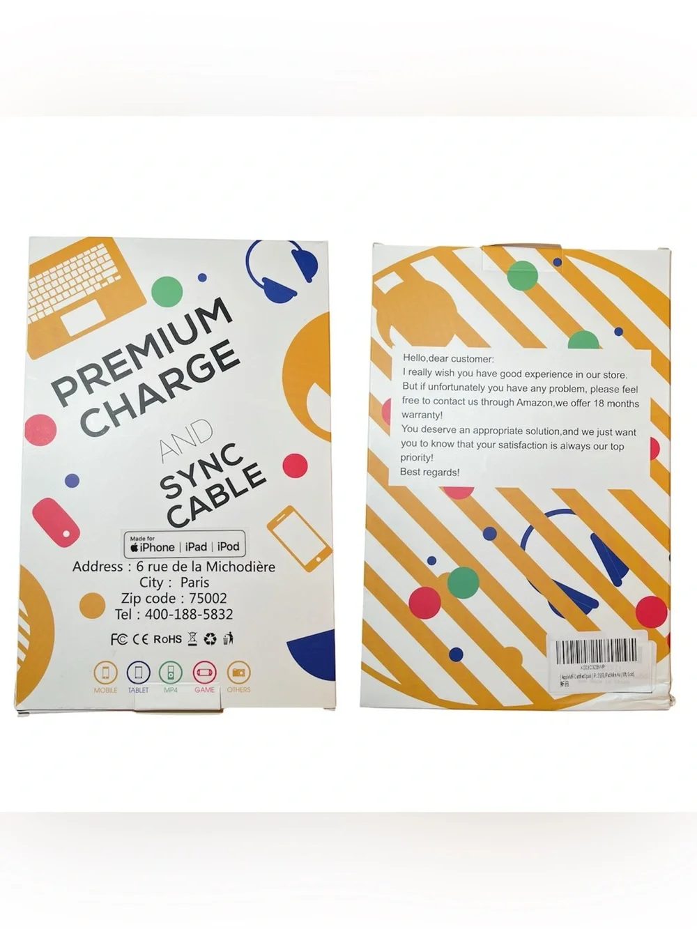 Premium Charge & Sync Cable USB - USB-C MFi Apple Certified- iPhone & iPad - NEW